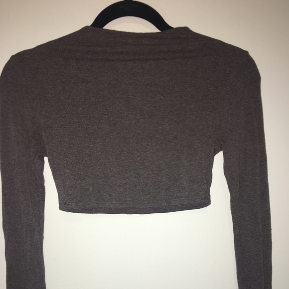 Tops - Naked Wardrobe signature crop in grey